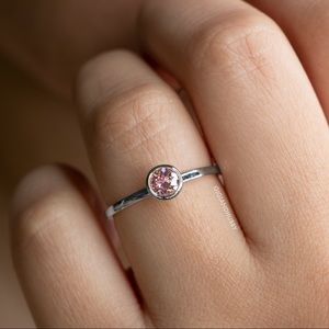 Pink Swarovski Silver 925 ring size 6,8